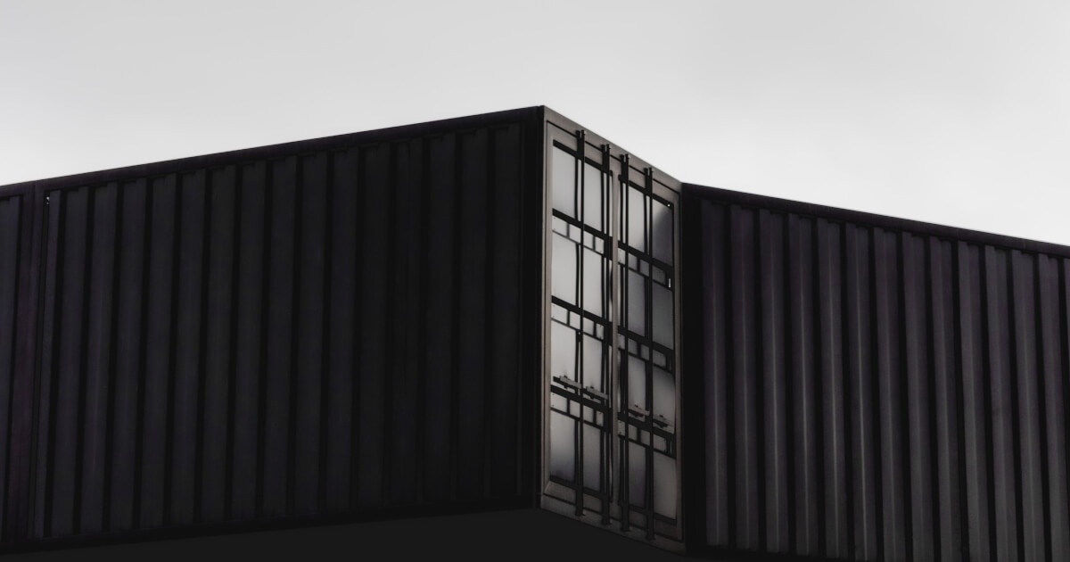 Containers positioned side-by-side