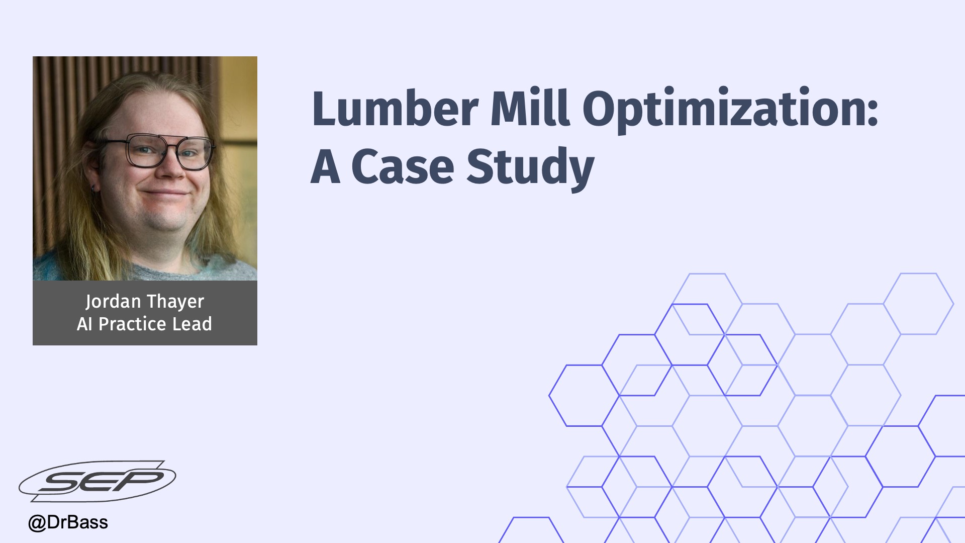 Lumber Mill Optimization Title Slide